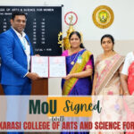 Mangayarkarasi College MoU with CampusBridge signed by Dr. Uma Baskar and Mr. Veerabaskaran K