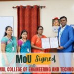 VCET Madurai MoU with CampusBridge signed by Dr. P. Alli and Mr. Veerabaskaran K