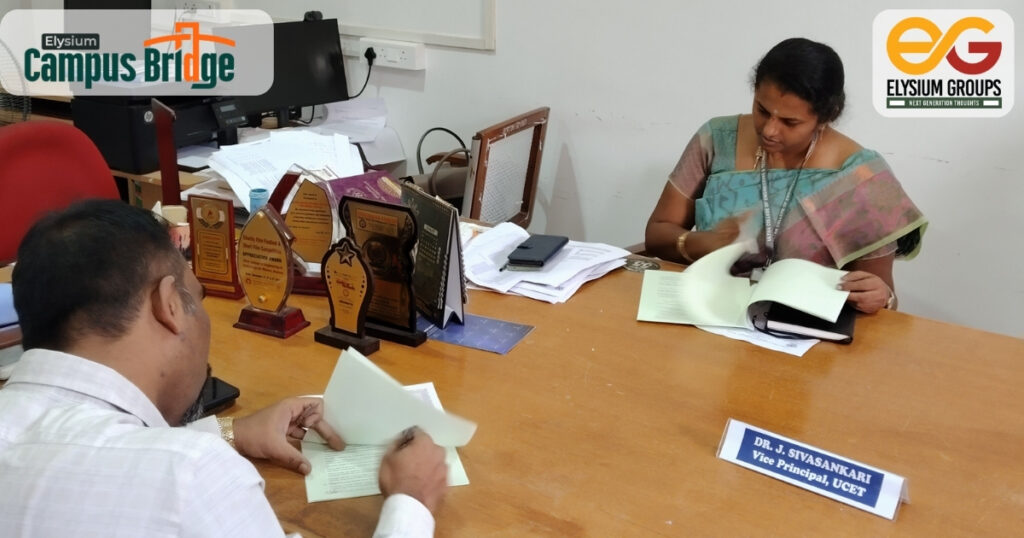 Ultra College MoU with CampusBridge signing ceremony at Madurai campus